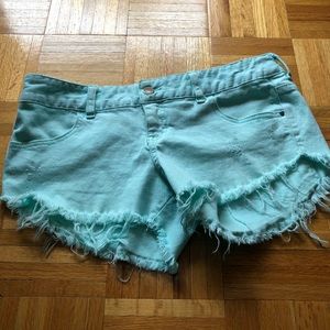 Billabong Teal Denim Shorts